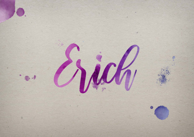 Free photo of Erich Watercolor Name DP