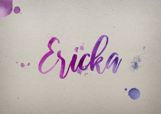 Free photo of Ericka Watercolor Name DP