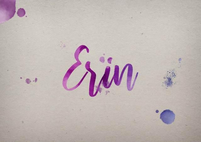 Free photo of Erin Watercolor Name DP