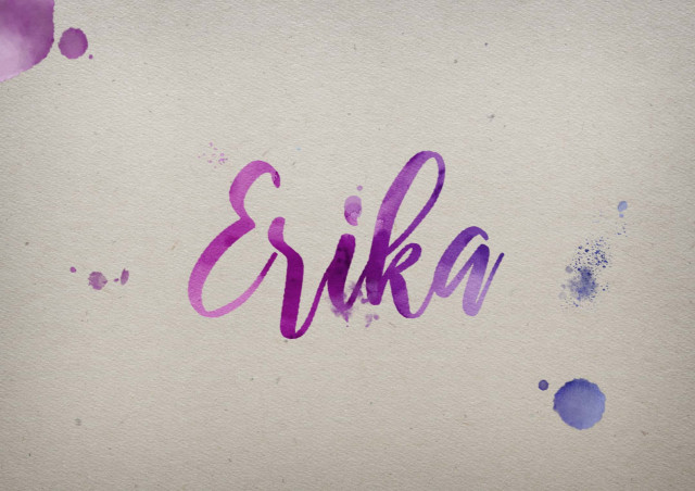 Free photo of Erika Watercolor Name DP