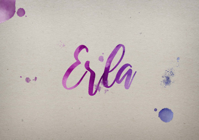 Free photo of Erla Watercolor Name DP