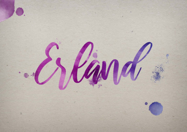 Free photo of Erland Watercolor Name DP