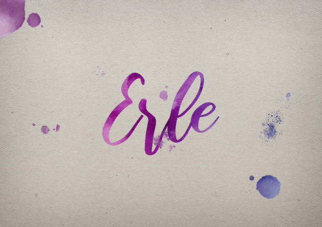 Free photo of Erle Watercolor Name DP