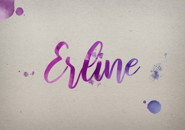Free photo of Erline Watercolor Name DP