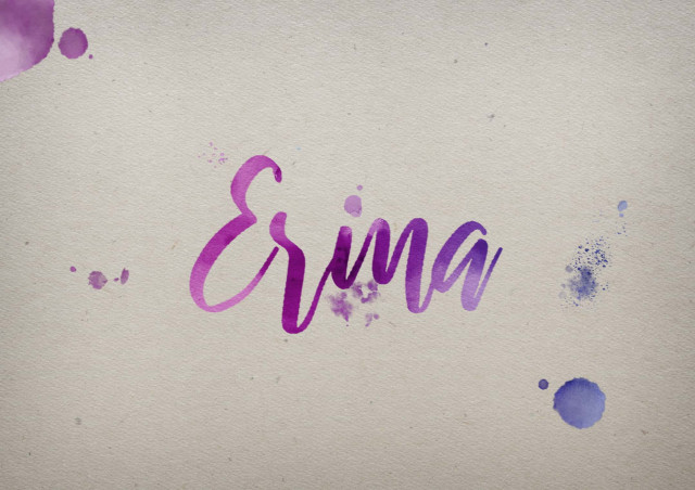 Free photo of Erma Watercolor Name DP