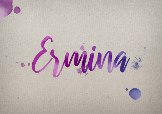 Free photo of Ermina Watercolor Name DP