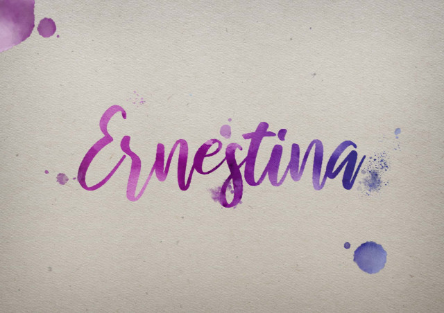 Free photo of Ernestina Watercolor Name DP
