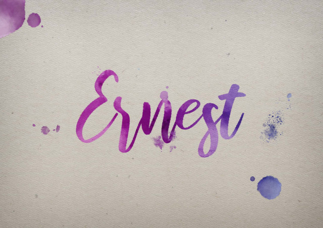 Free photo of Ernest Watercolor Name DP