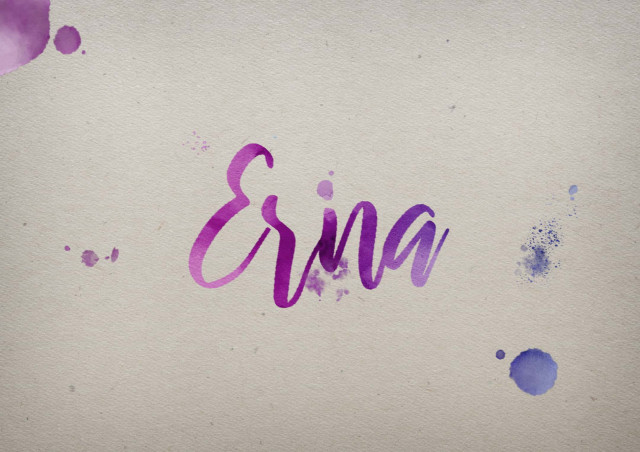 Free photo of Erna Watercolor Name DP