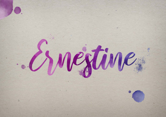 Free photo of Ernestine Watercolor Name DP