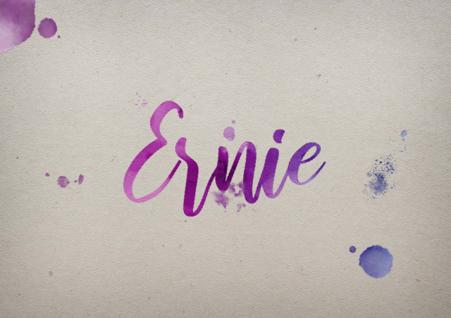 Free photo of Ernie Watercolor Name DP