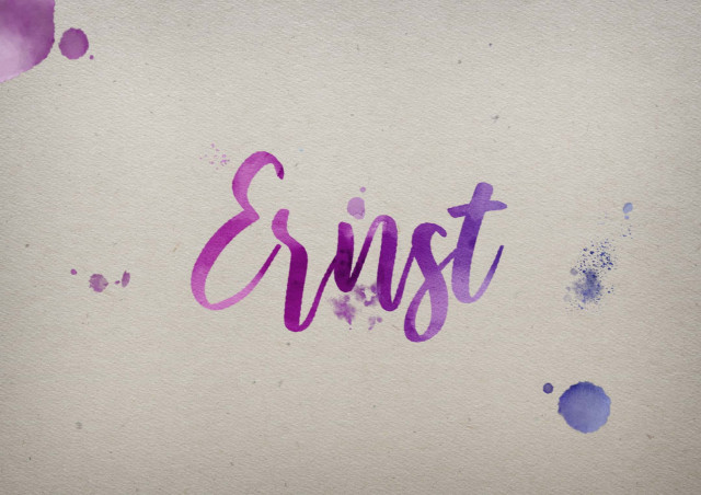 Free photo of Ernst Watercolor Name DP