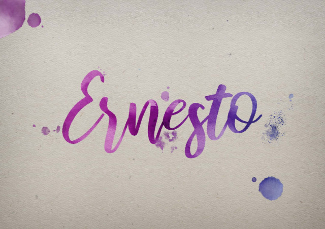 Free photo of Ernesto Watercolor Name DP