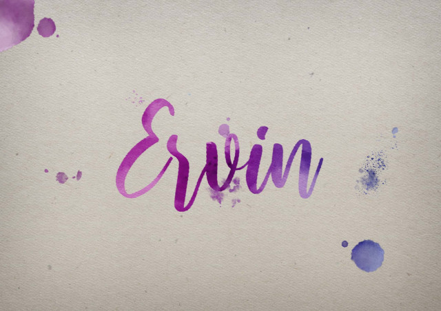 Free photo of Ervin Watercolor Name DP