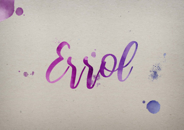 Free photo of Errol Watercolor Name DP