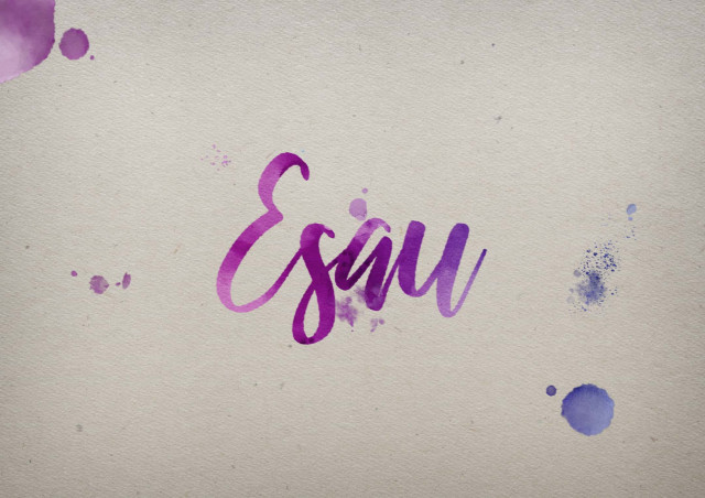 Free photo of Esau Watercolor Name DP