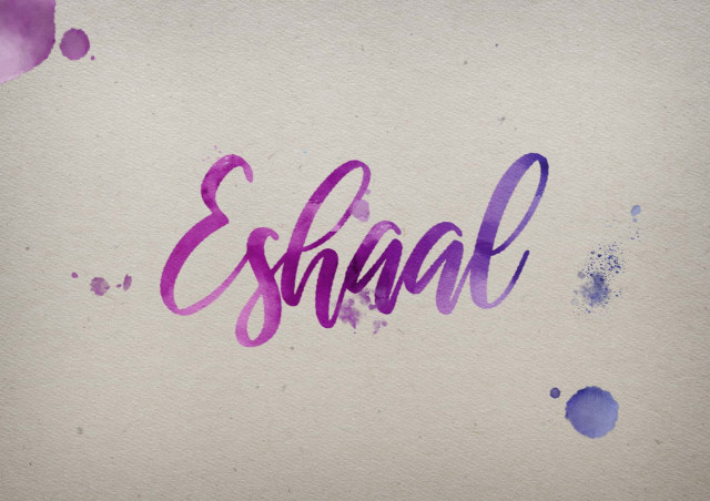 Free photo of Eshaal Watercolor Name DP