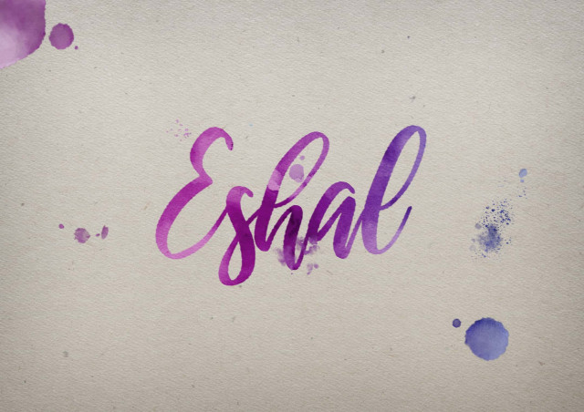 Free photo of Eshal Watercolor Name DP