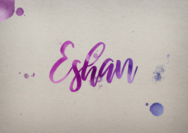 Free photo of Eshan Watercolor Name DP