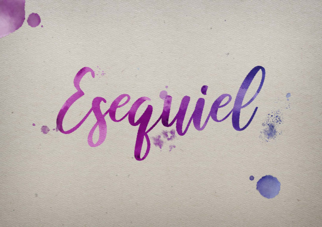 Free photo of Esequiel Watercolor Name DP