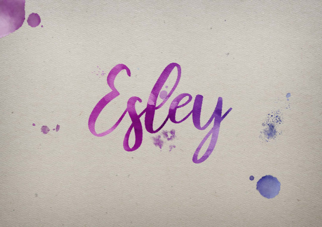 Free photo of Esley Watercolor Name DP