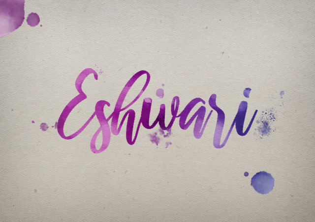 Free photo of Eshwari Watercolor Name DP