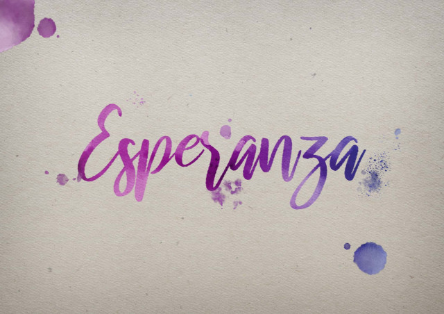 Free photo of Esperanza Watercolor Name DP