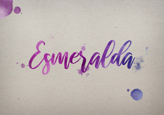 Free photo of Esmeralda Watercolor Name DP