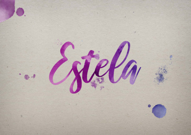 Free photo of Estela Watercolor Name DP