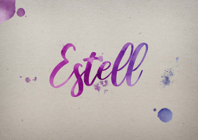 Free photo of Estell Watercolor Name DP