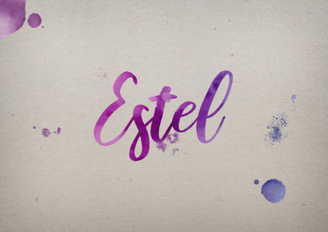 Free photo of Estel Watercolor Name DP