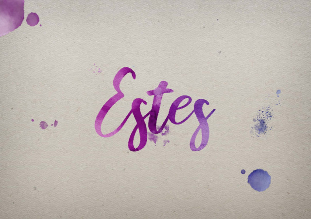 Free photo of Estes Watercolor Name DP