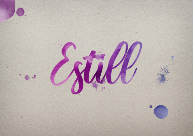 Free photo of Estill Watercolor Name DP