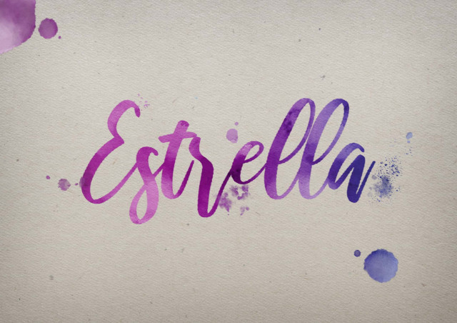 Free photo of Estrella Watercolor Name DP