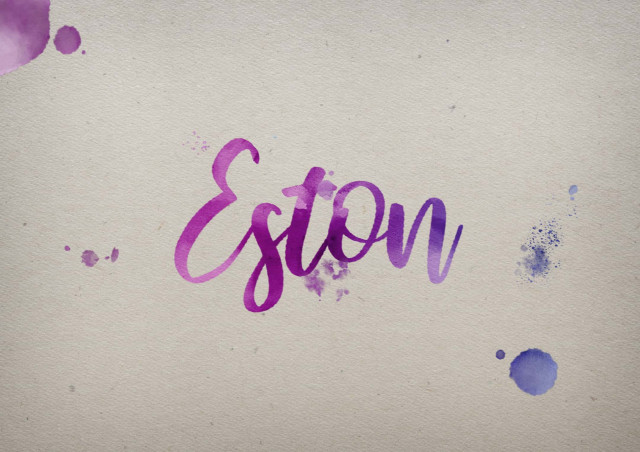 Free photo of Eston Watercolor Name DP