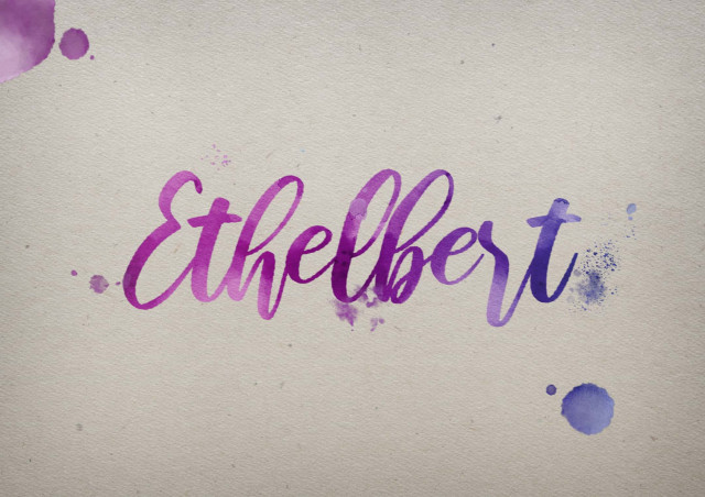 Free photo of Ethelbert Watercolor Name DP