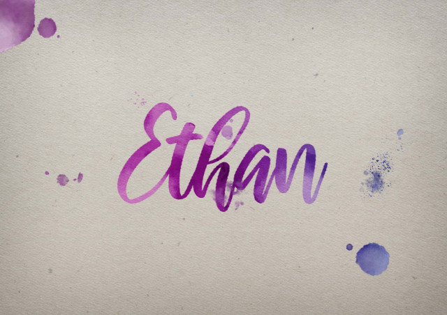 Free photo of Ethan Watercolor Name DP