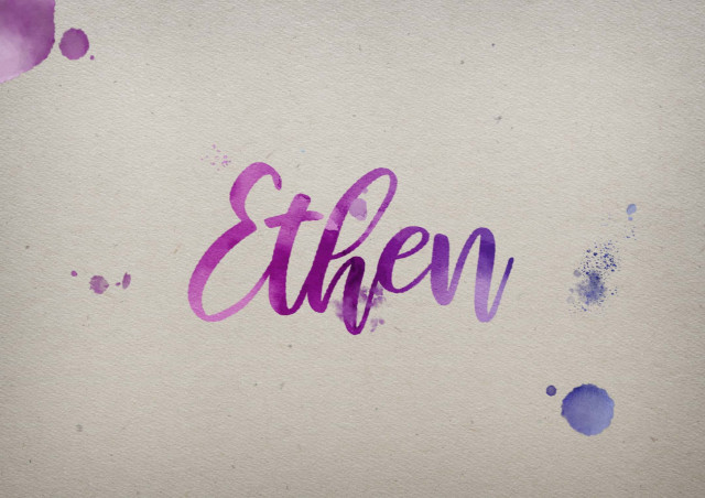 Free photo of Ethen Watercolor Name DP