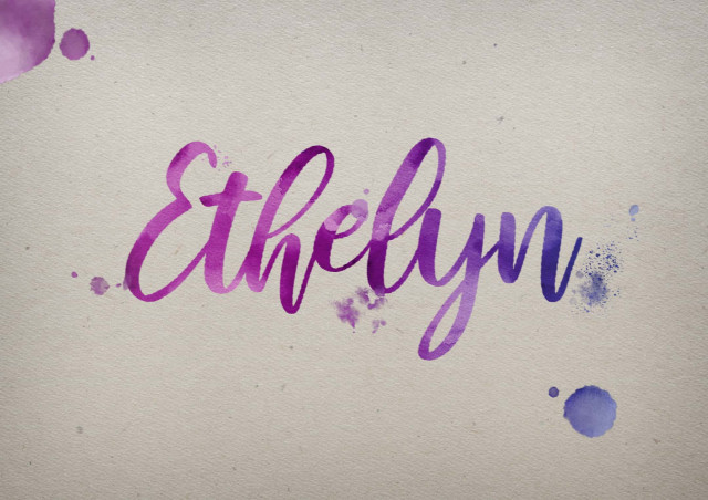 Free photo of Ethelyn Watercolor Name DP