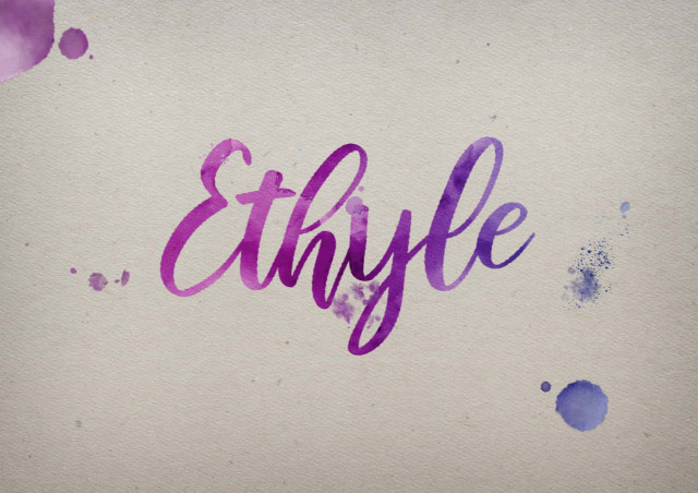 Free photo of Ethyle Watercolor Name DP