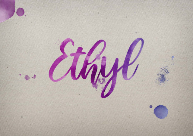 Free photo of Ethyl Watercolor Name DP
