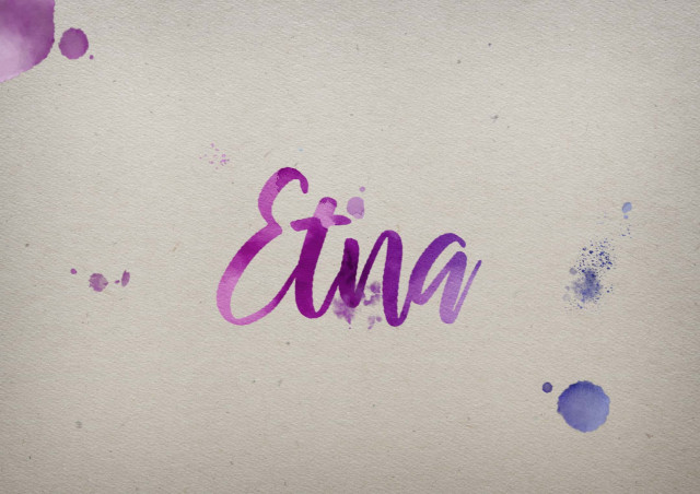 Free photo of Etna Watercolor Name DP