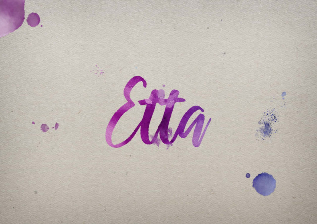 Free photo of Etta Watercolor Name DP