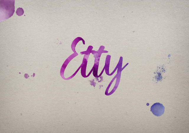 Free photo of Etty Watercolor Name DP
