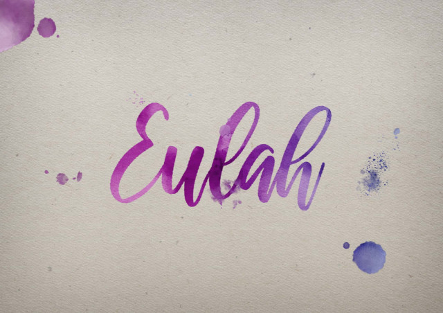 Free photo of Eulah Watercolor Name DP