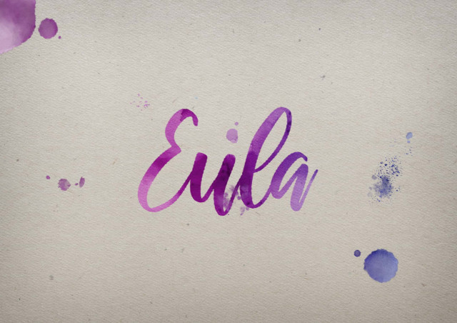 Free photo of Eula Watercolor Name DP