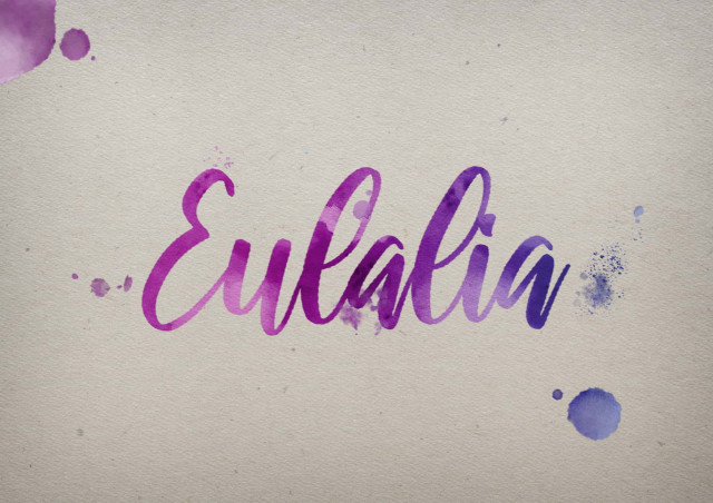 Free photo of Eulalia Watercolor Name DP