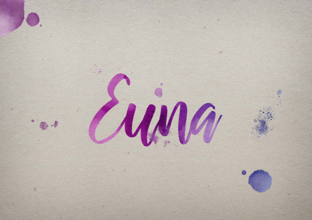 Free photo of Euna Watercolor Name DP