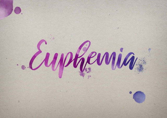 Free photo of Euphemia Watercolor Name DP