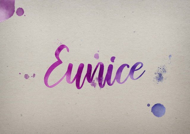 Free photo of Eunice Watercolor Name DP